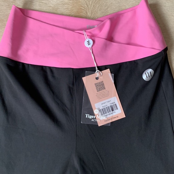 NEW! Tiger Mist BLACK & PINK Activewear Tights /Leggings - Picture 2 of 7